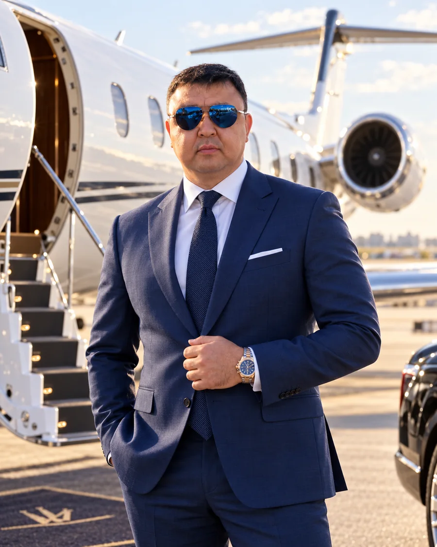 AI-портрет Зафара Сафарова: деловая авиация